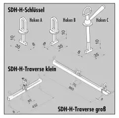 Probst Schlüssel - Haken für Schachtdeckelheber SDH