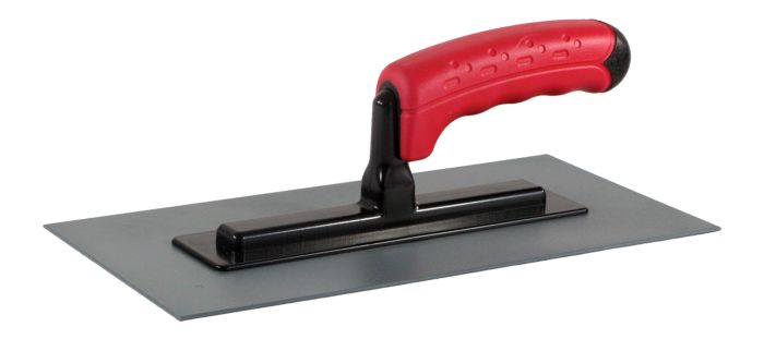 Plastic smoothing trowel with soft grip