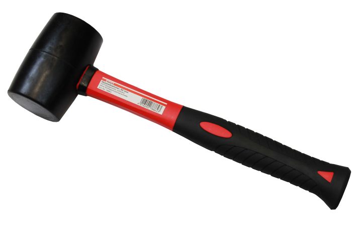 Rubber mallet with fiberglass handle