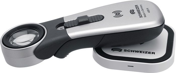 Schweizer Handheld Magnifier Tech-Line Induction Vergr.8x LED