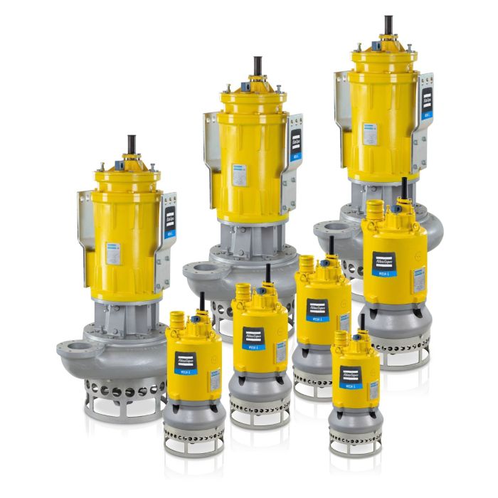 Atlas Copco Weda-L submersible pumps with agitator for silt/sludge