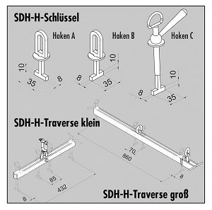 Probst Schlüssel - Haken für Schachtdeckelheber SDH