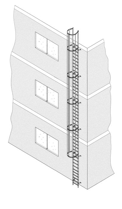 Illerleiter Einzügige Steigleitern - Ortsfeste Steigleitern bis max 10 m Höhe
