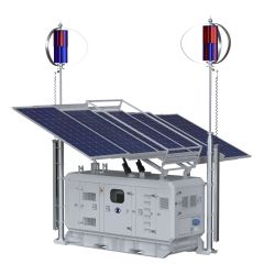 FME Backup System mit PV-Anlage, Windrad, Stromerzeuger und Batteriespeicher