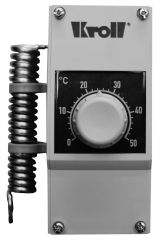 Kroll Room Thermostat IP54, 10 m Cable, Plug included, Adjustable from 0°C to 50°C