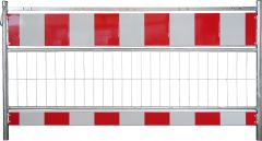 Schake Schrankenzaun mit Folie rot / weiß Typ RA1/A - Länge 2,4 m