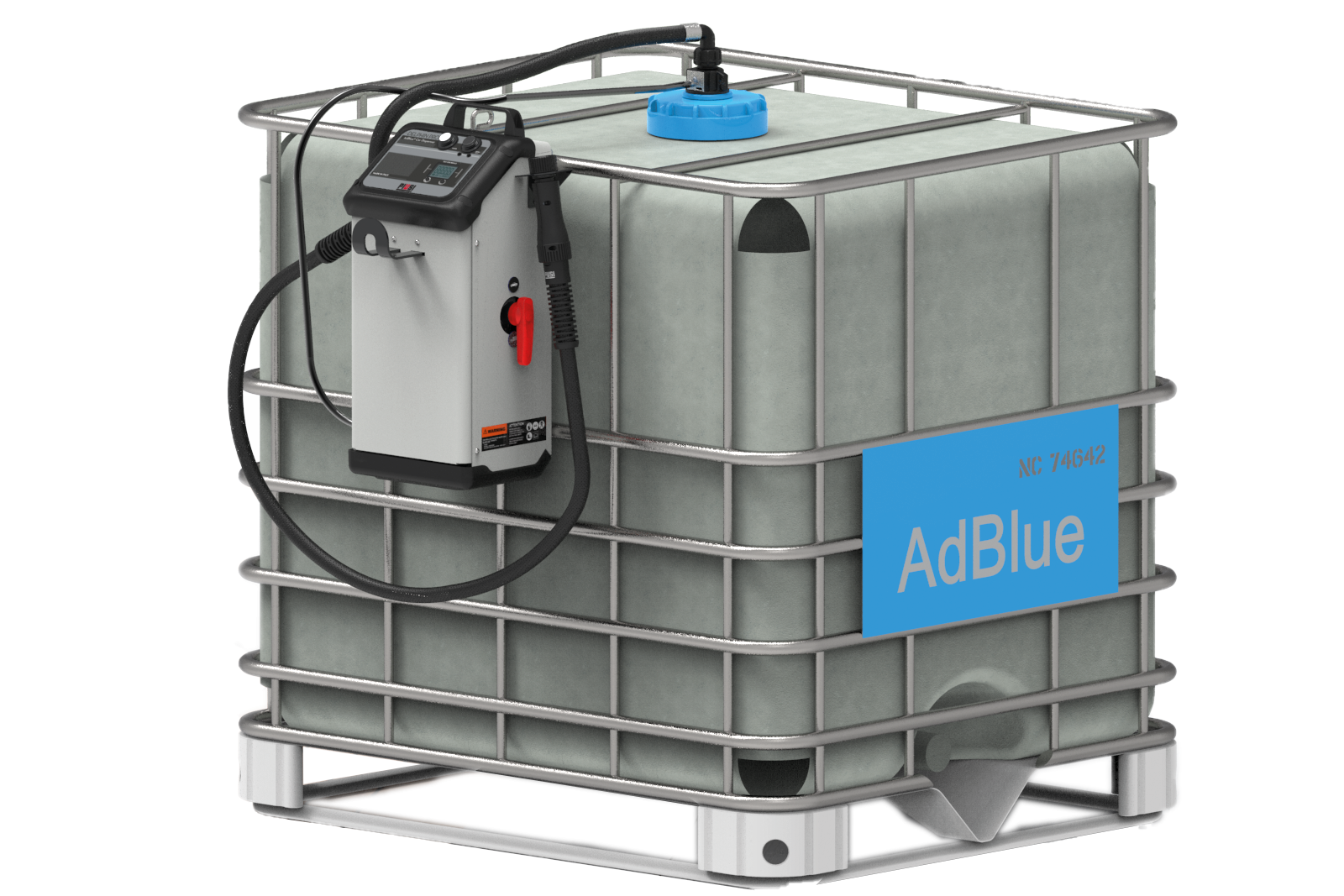 AdBlue®-TANK-SET zur Aufhängung an IBC-Containern mit